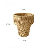 Load image into Gallery viewer, Cup-shaped Rattan Woven Basket for Floral Arrangements