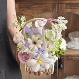 Load image into Gallery viewer, Faux Wicker Handheld Flower Basket