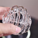 Load image into Gallery viewer, Clear Irregular Circular Glass Flower Frog