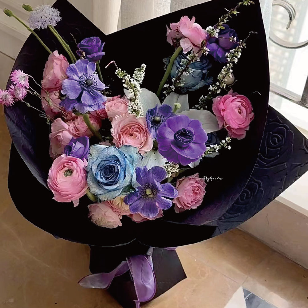 20pcs Valentine's Day Embossed Rose Bouquet Paper (38x53cm)