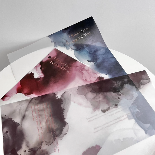 Watercolor Print Frosted Bouquet Paper