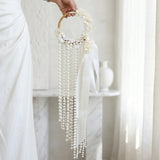 Load image into Gallery viewer, Modern Pearl Hoop Bridal Bouquet