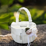 Load image into Gallery viewer, Delicate Flower Girl Basket for Weddings