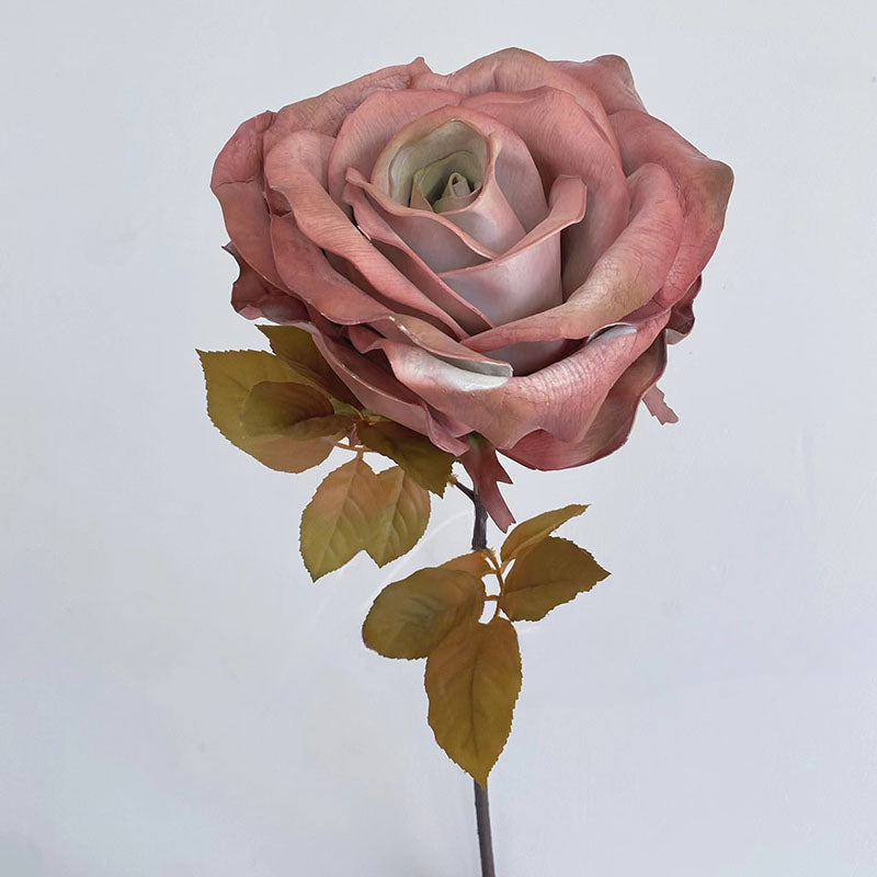 35" Giant Vintage Artificial Rose Stem