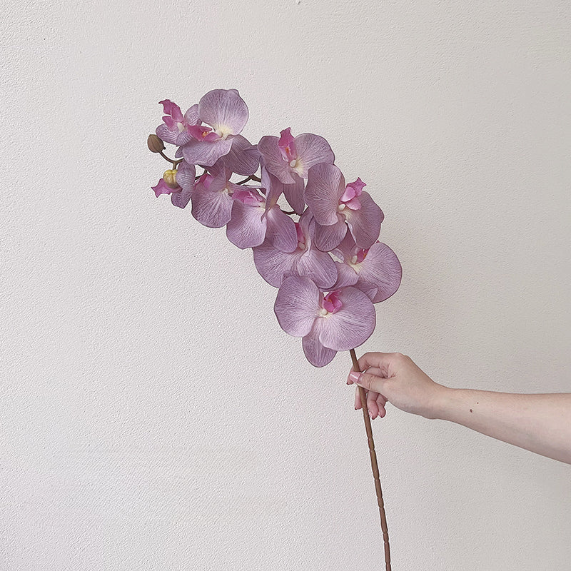 Fleur d'orchidée artificielle à longue tige de 37 po