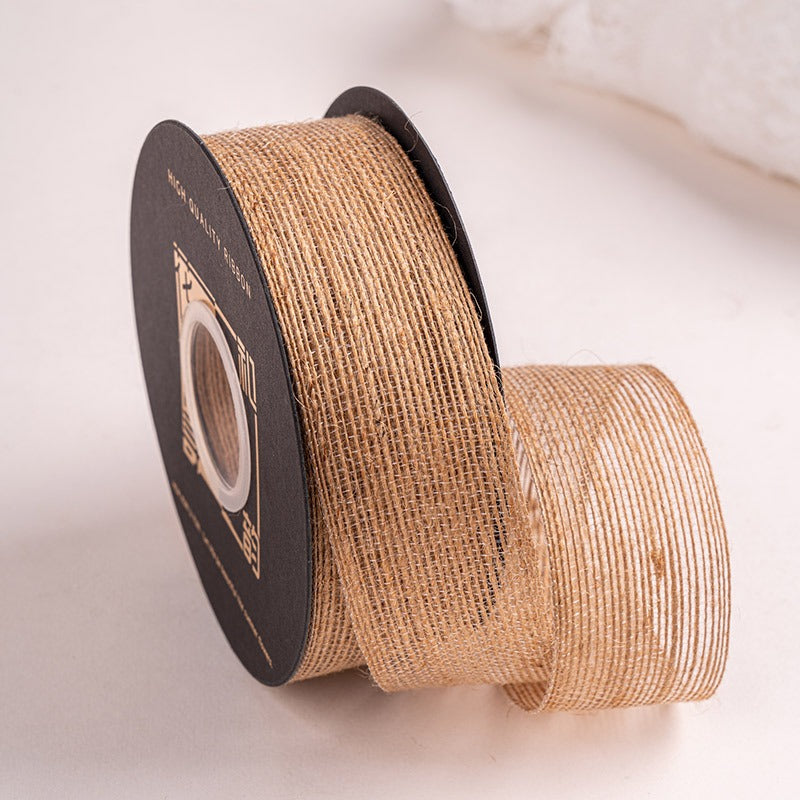 Linen Ribbon for DIY Craft Gift Wrapping
