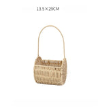 Load image into Gallery viewer, Faux Wicker Handheld Flower Basket