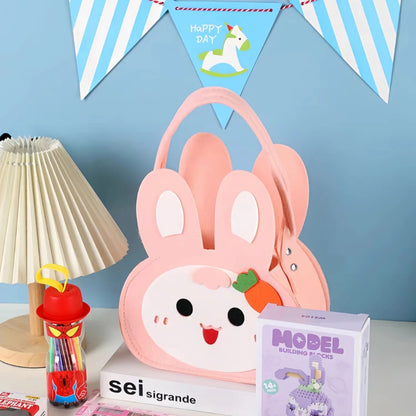 Happy Birthday Bunny Felt Gift Bag for Kids