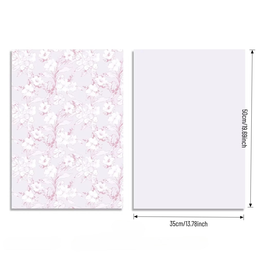 Lot de 20 feuilles de papier d'emballage pour bouquet motif cerisiers en fleurs (35,5 cm x 50,8 cm)