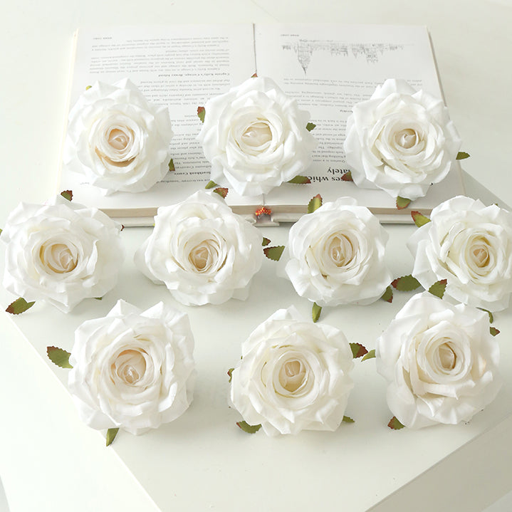 9cm Artificial Silk Rose Flower Heads Pack 10