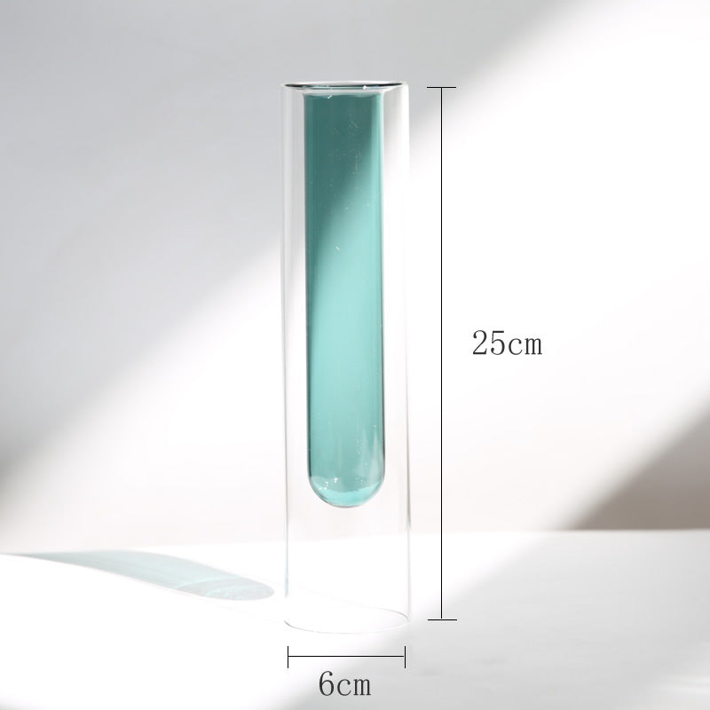 Modern Cylindrical Test Tube Glass Vase