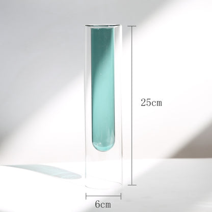 Modern Cylindrical Test Tube Glass Vase