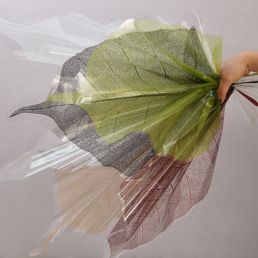 20pcs Leaf Shaped Bouquet Cellophane Wrap