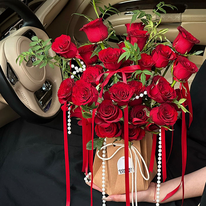 Waterproof Drawstring Bouquet Bags Pack 10