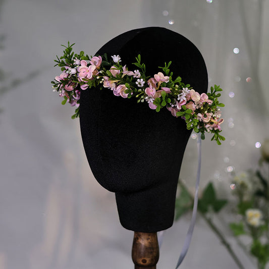 Pink Flowers Bridal Headpiece