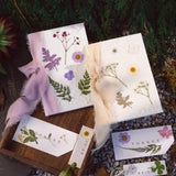 Load image into Gallery viewer, Real Dried Pressed Flower Wedding Vow Cards (Set of 2)