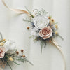 corsage de poignet + boutonnière