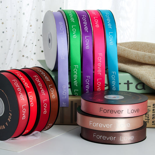 Valentine's Day Forever Love Satin Ribbon (20mmx49Yd)