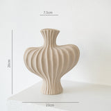 Load image into Gallery viewer, Minimalist Ribbed Ceramic Art Vase