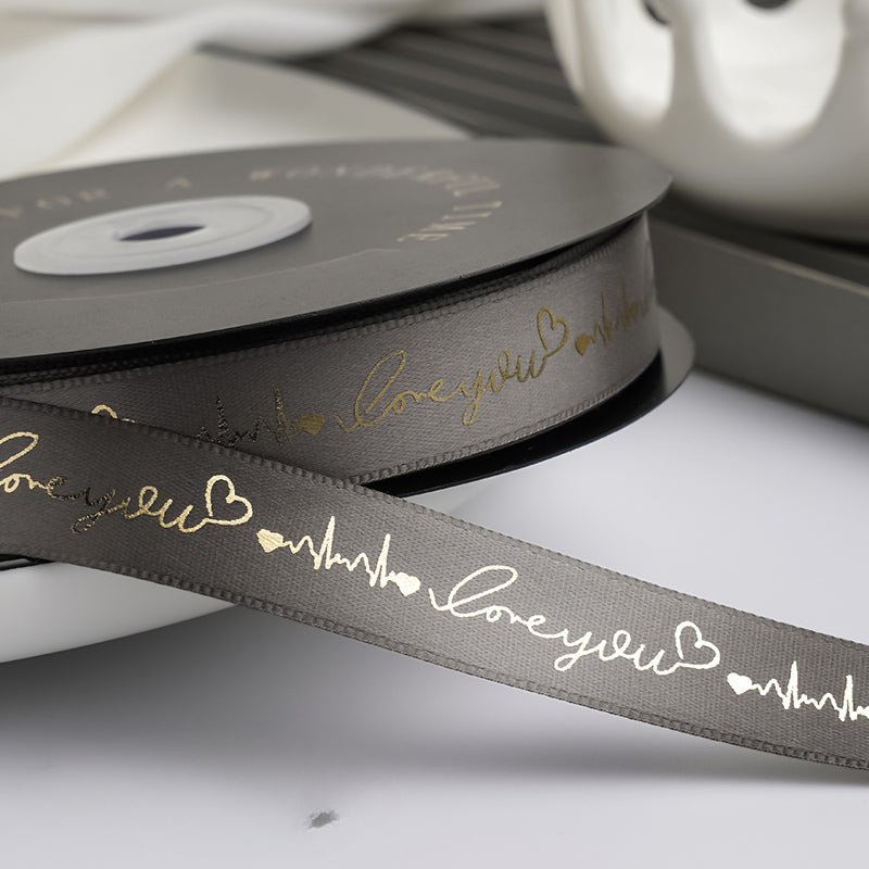 LOVE YOU Valentine's Day Satin Ribbon (15mmx49Yd)