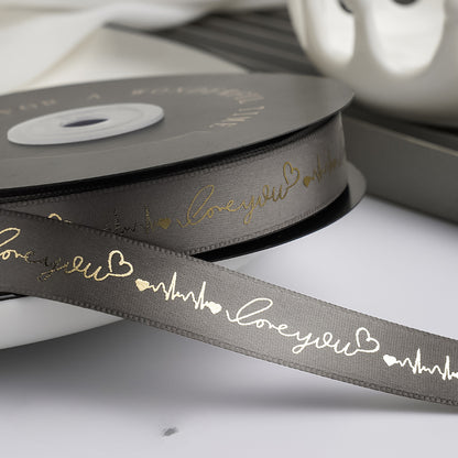 LOVE YOU Valentine's Day Satin Ribbon (15mmx49Yd)