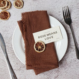 Load image into Gallery viewer, 10pcs Fringed Cotton Cloth Napkins (42x42 cm)