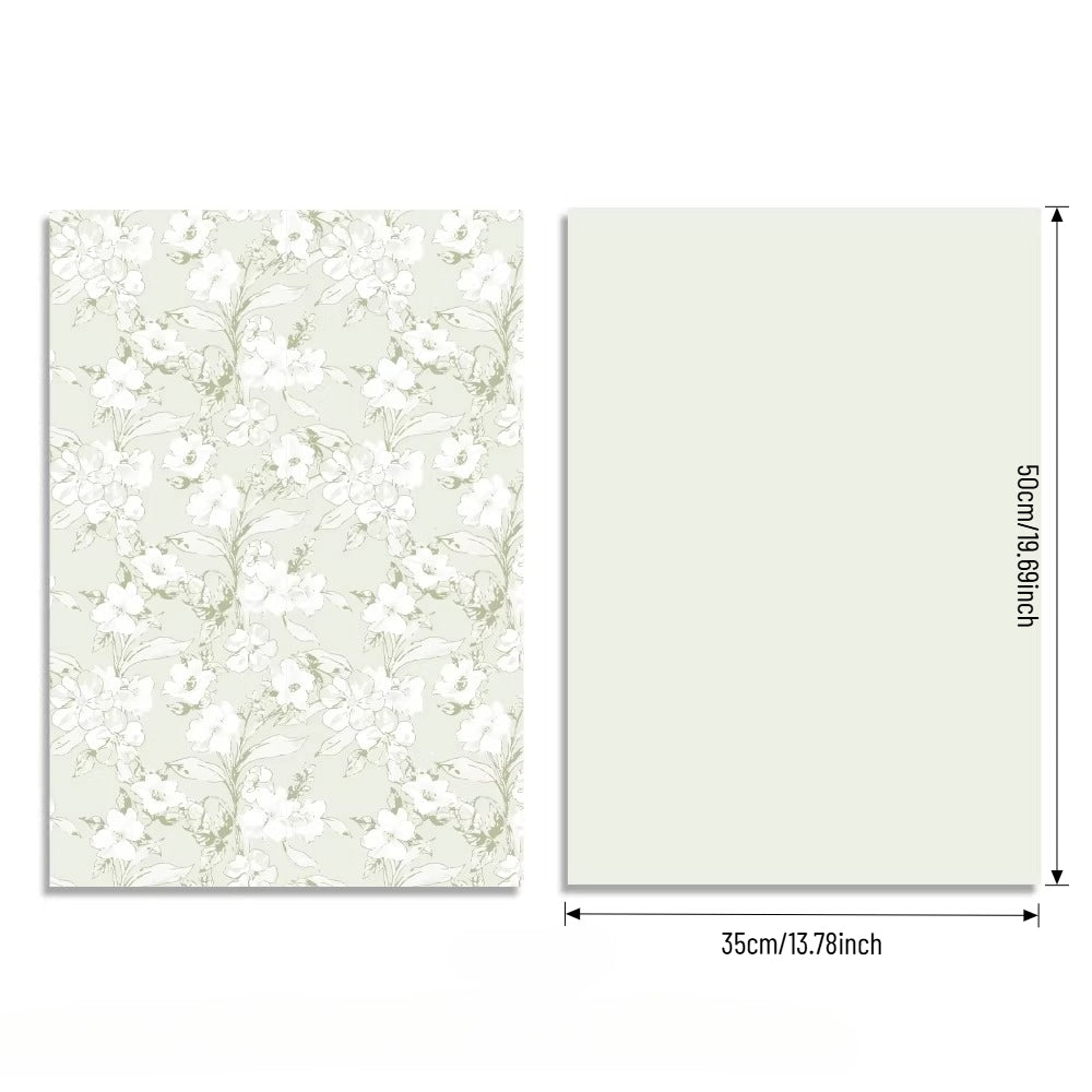 Lot de 20 feuilles de papier d'emballage pour bouquet motif cerisiers en fleurs (35,5 cm x 50,8 cm)