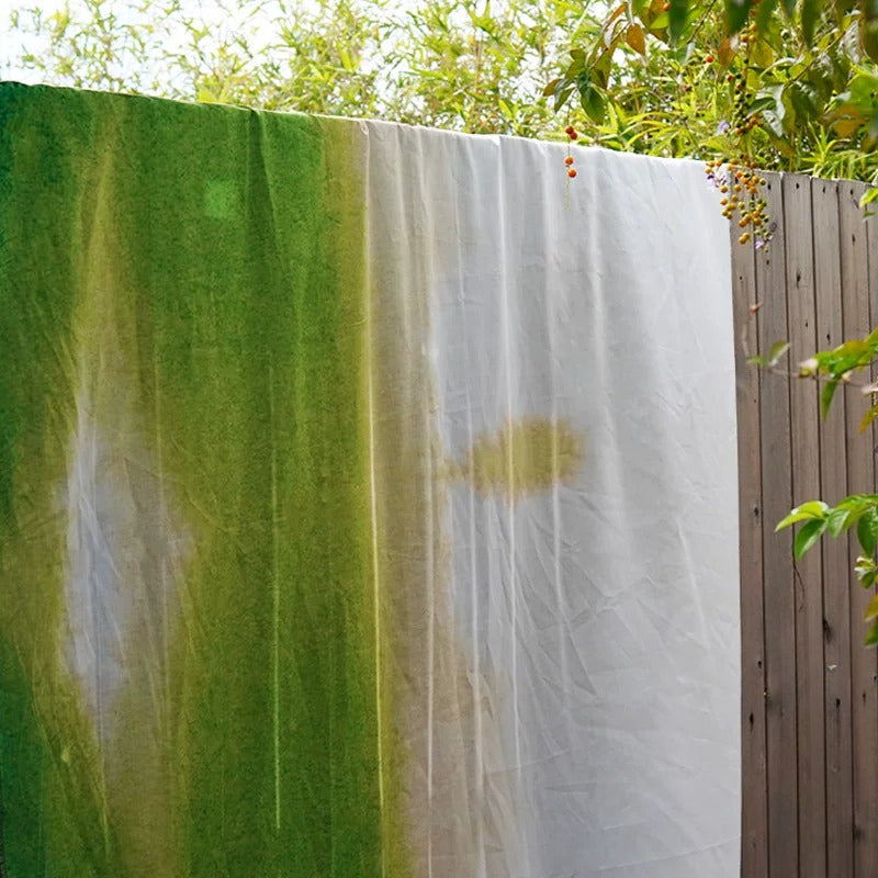 Green Gradient Tie-Dye Backdrop Draping Fabric