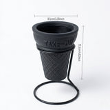 Load image into Gallery viewer, Concrete Ice Cream Cone Planter with Stand