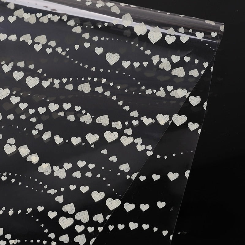 20pcs Heart Wave Cellophane Wrap (57x57cm)