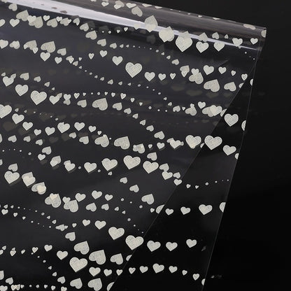 20pcs Heart Wave Cellophane Wrap (57x57cm)