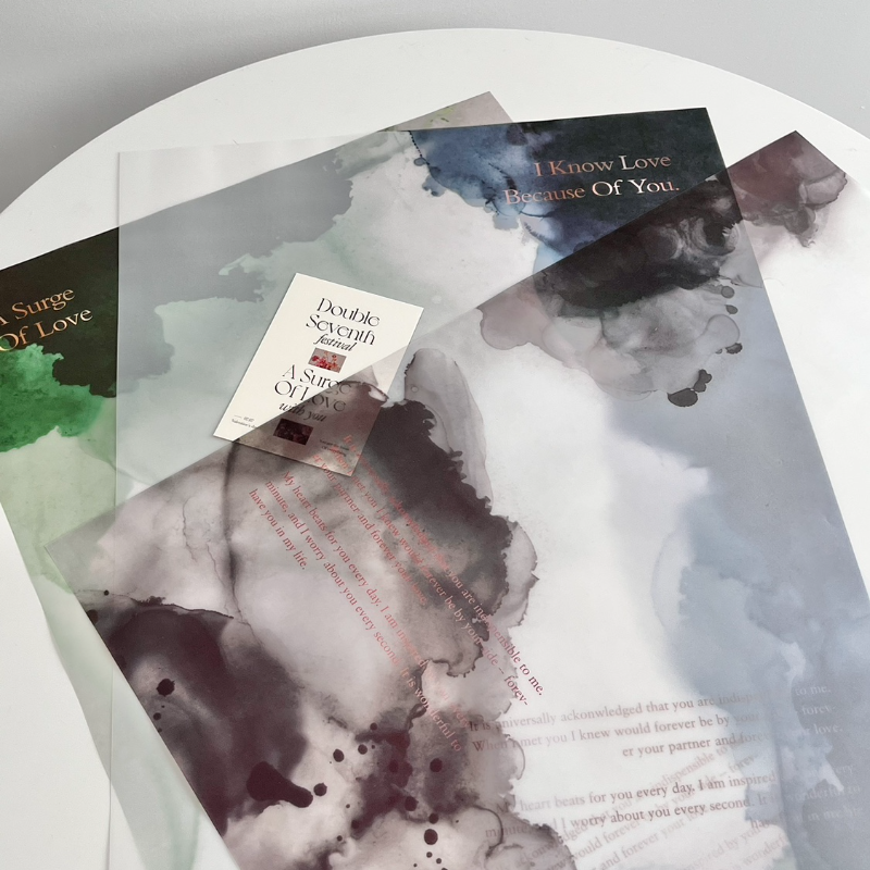 10pcs Watercolor Print Bouquet Paper (38x53cm)