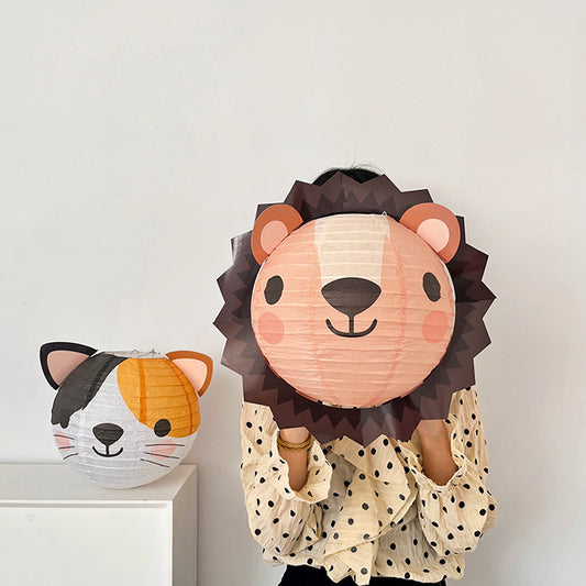 Lanterne en papier pliable en forme d'animal