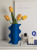 Load image into Gallery viewer, Klein Blue Geometric Ceramic Vase