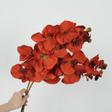 Load image into Gallery viewer, 10-Head Orange Artificial Orchid Flower 95cmH