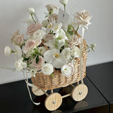 Load image into Gallery viewer, Rattan Baby Stroller Flower Basket