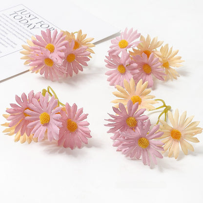 5 Stem Bunch Silk Daisy Flower Heads Pack 30