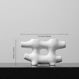 Load image into Gallery viewer, Minimalist White Ceramic Geometric Vase