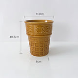 Load image into Gallery viewer, Ice Cream Cone Ceramic Flower Vase