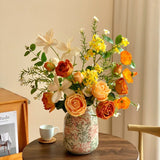 Load image into Gallery viewer, Vibrant Orange &amp; Peach Roses Bridal Bouquet