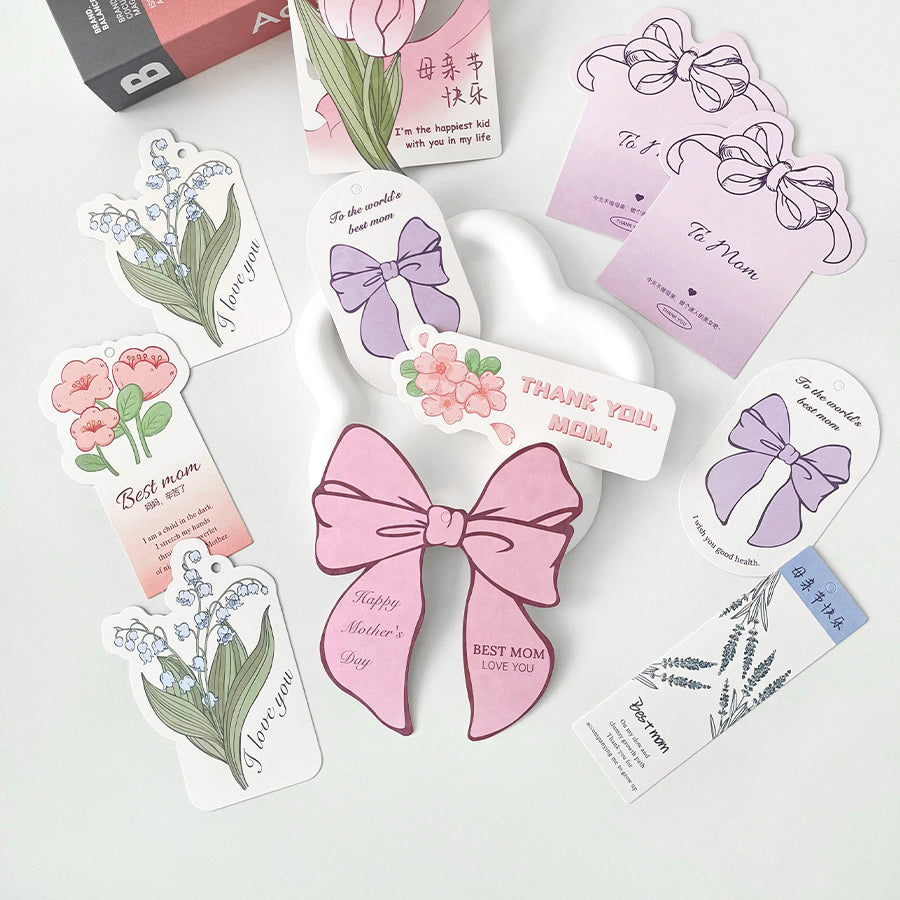 Mother's Day Flower Bouquets Greeting Card Set