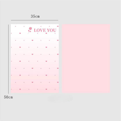 20 feuilles de papier cadeau Saint-Valentin « LOVE YOU » (35x50 cm)