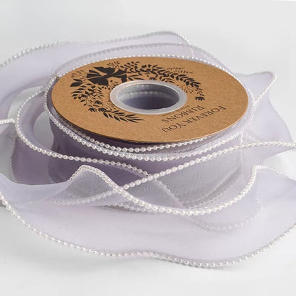 Pearl-edged Ruffled Wave Ribbon (4cmx5Yd)