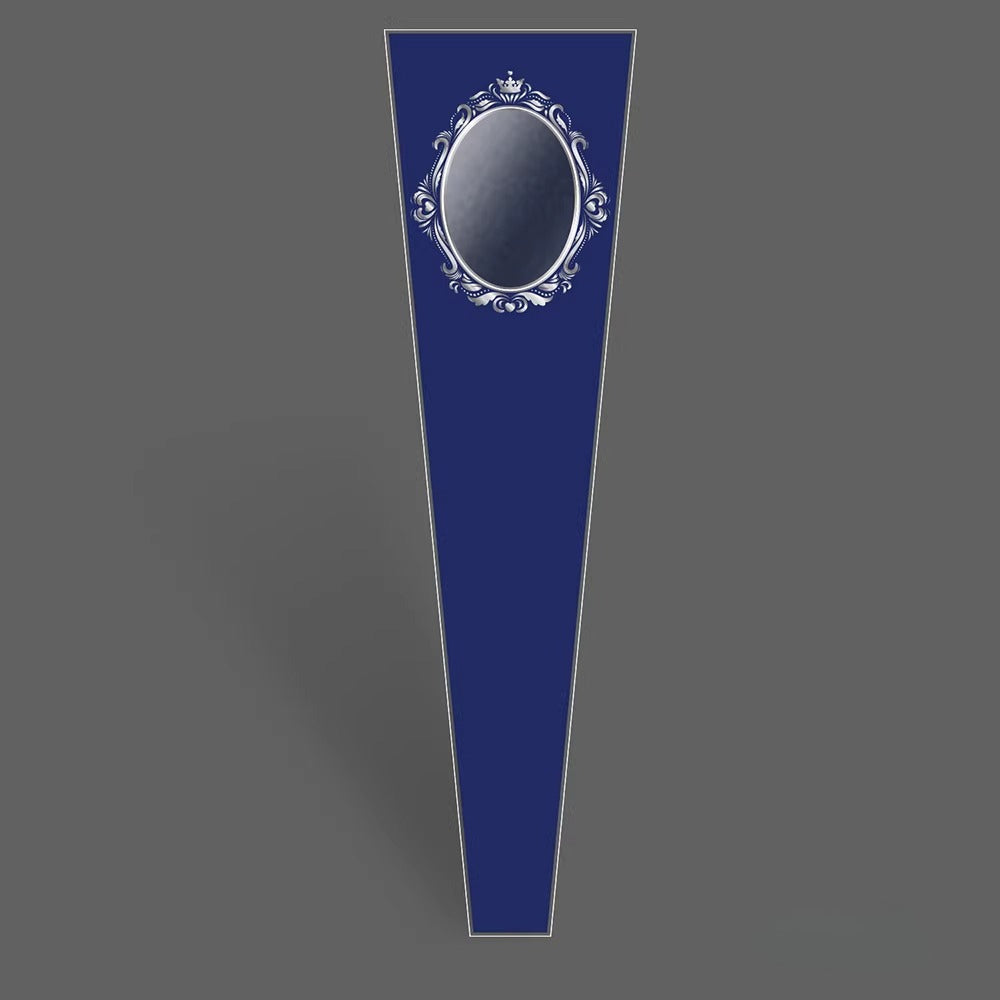 Emballages pour rose unique avec fenêtre miroir argentée, lot de 100