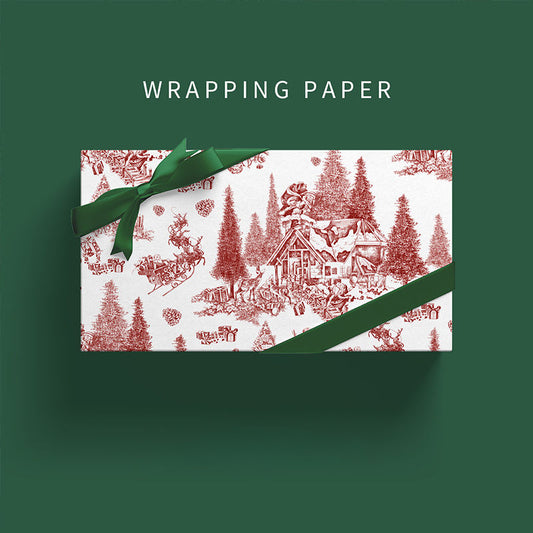 Papier cadeau de Noël (50x70 cm) - Lot de 2