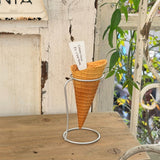 Load image into Gallery viewer, Ice Cream Cone Resin Floral Vase with Stand