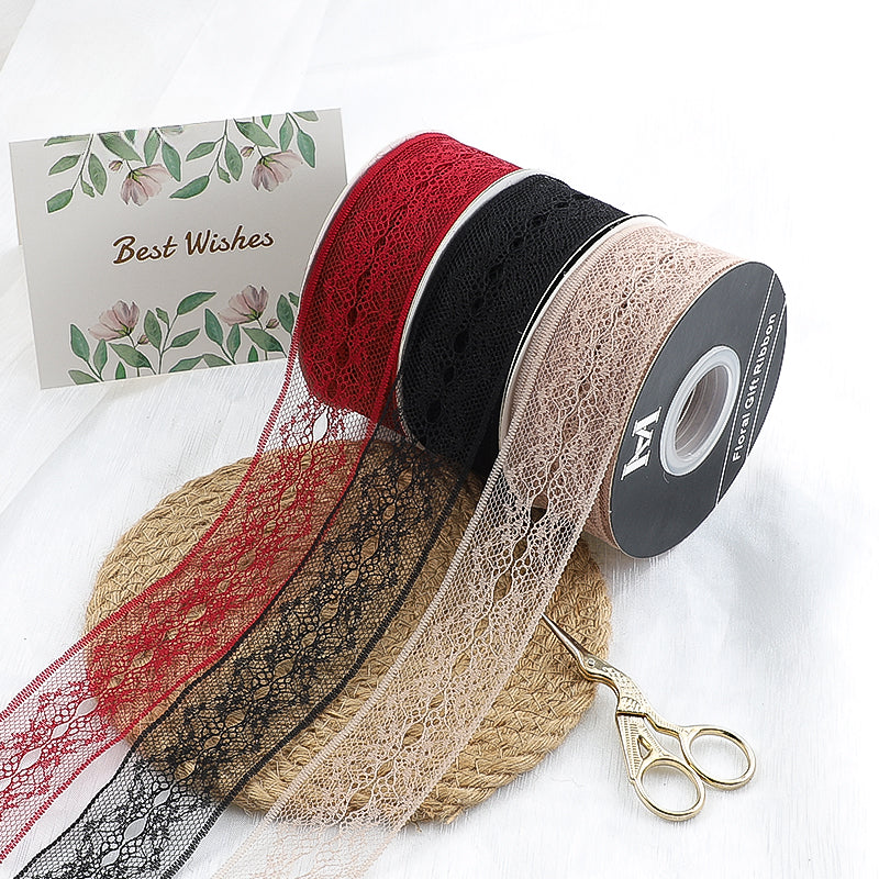 Lace Florist Gift Ribbon (40mmx25Yd)