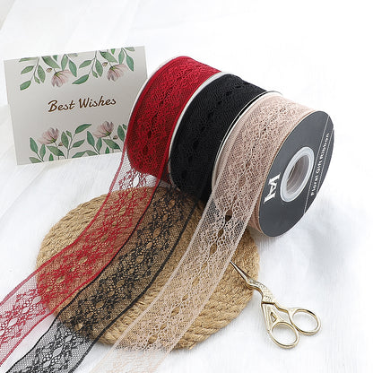 Lace Florist Gift Ribbon (40mmx25Yd)