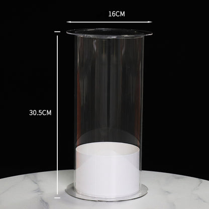 Transparent Acrylic Cylindrical Floral Gift Box