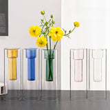 Load image into Gallery viewer, Double-Walled Colored Glass Cylinder Vase